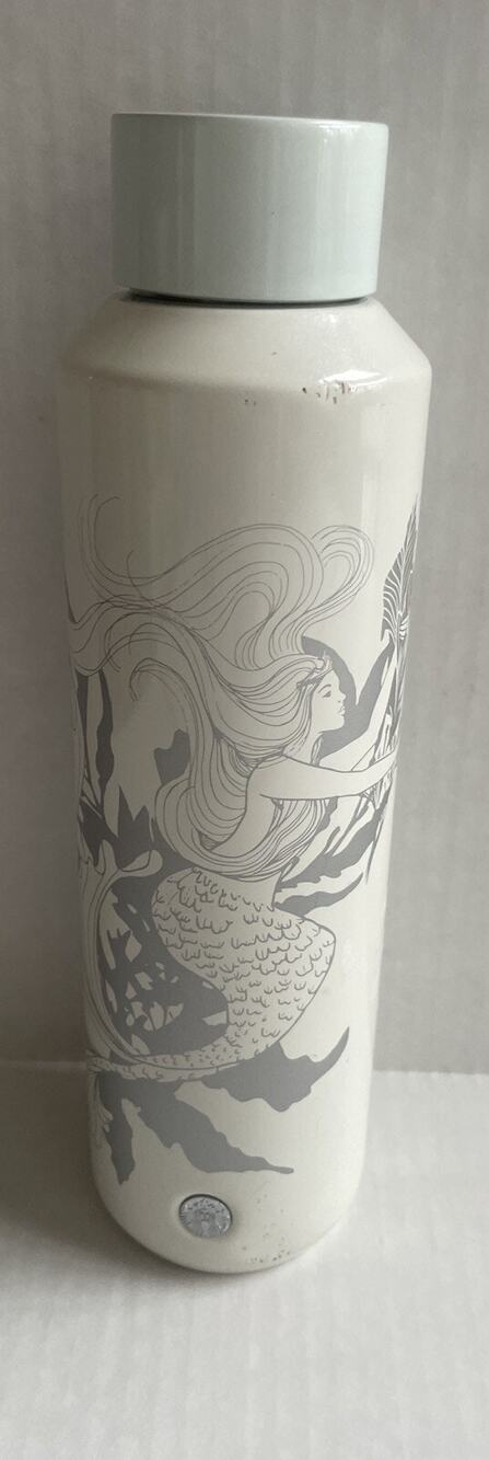 Starbucks White Mermaid Siren Vacuum Insulated Stainless Steel Bottle 20oz 2022